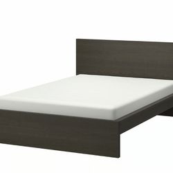 ikea malm queen bed frame with 2  storage drawers