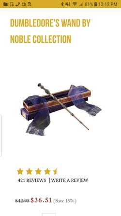 Dumbledore wand by noble collection