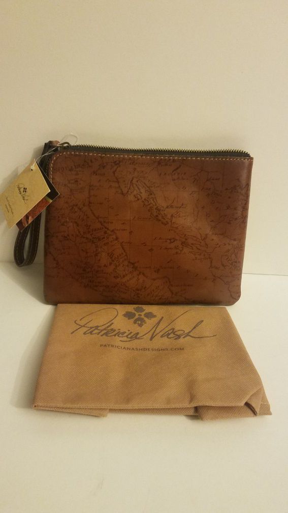 Patrcia Nash signature map zipper pouch