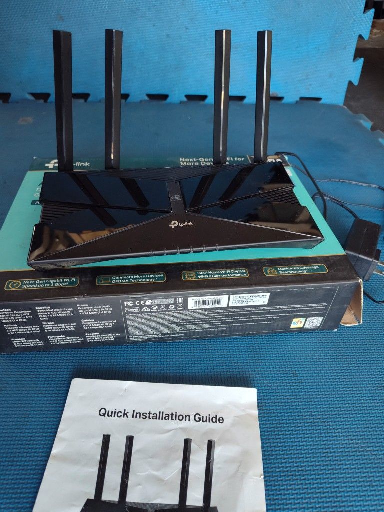 $30 Firm, Yes, It's Available, TP Link Ax3000 Gigabit WiFi 6 Router, Archer Ax50, 4 Ethernet Ports, Retail $140