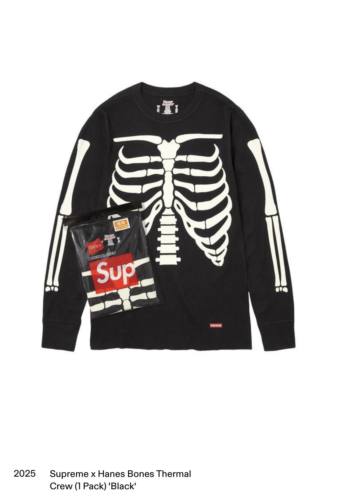 Supreme Hanes Bones Thermal Crew