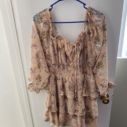 Floral Off Shoulder Dress