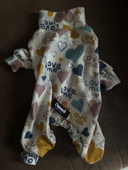 Pupbiu Dog Pajama Onesie Heart Print