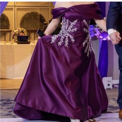 Plum Formal satin dress