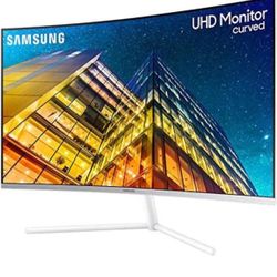 SAMSUNG UR59 Series 32-Inch 4K UHD (3840x2160) Computer Monitor, Curved, HDMI, Display Port, 3-sided border-less, Eye Saver Mode (LU32R590CWNXZA)