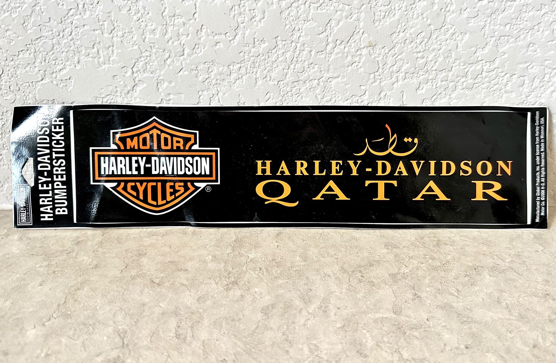 Harley - Davidson “QATAR” Bumper Sticker