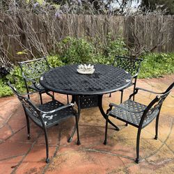 Black Backyard Outside Table