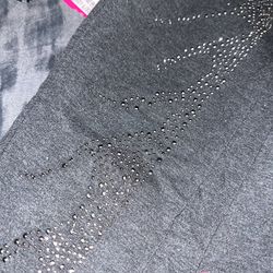 Magic Gray Legging With Silver Studs Free Shipping