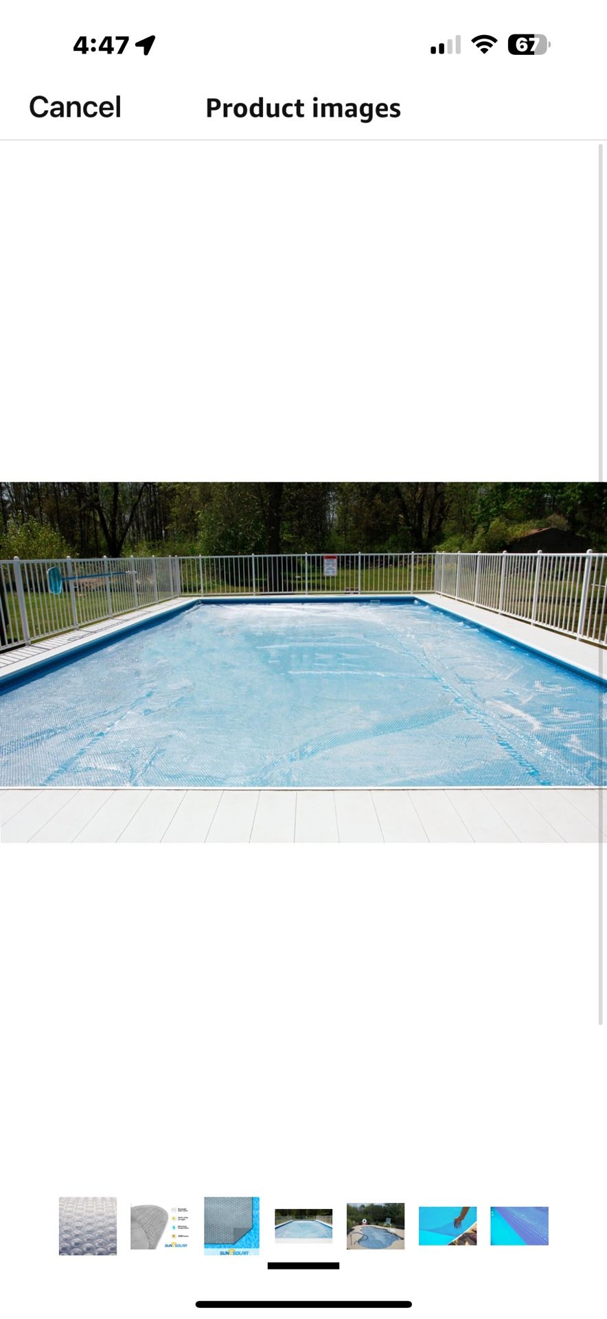 Brand New Pool Cover - Sun2Solar® Crystal Clear Solar Cover 16' x 34' Rectangular 1600 Series