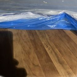 Antique Dining Table With Cast Iron Base With Wood  Round Top