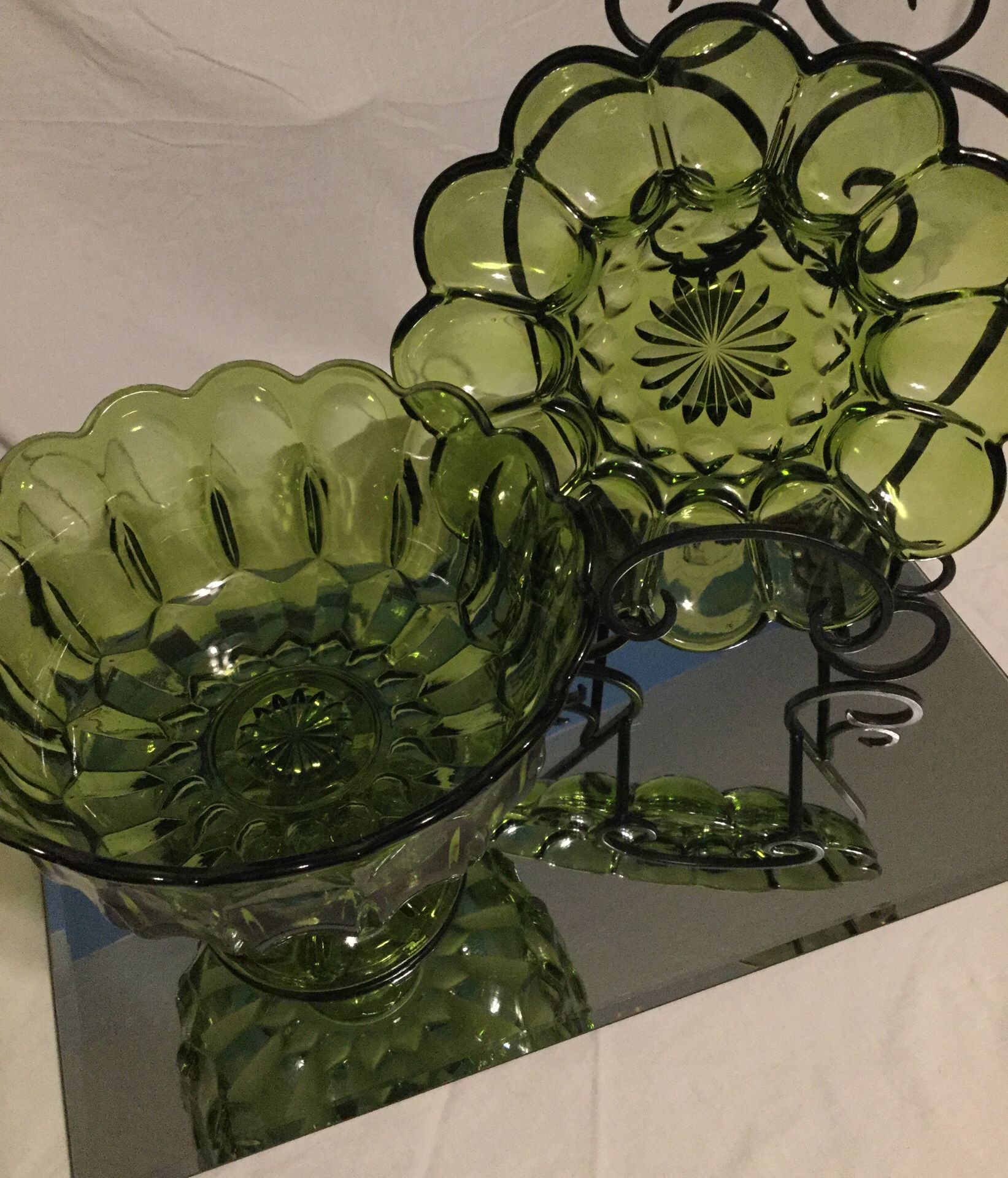 VINTAGE set of INDIANA GLASS 💚💚💚