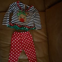 Baby 6-12 mo holiday outfit brand new Runs Large