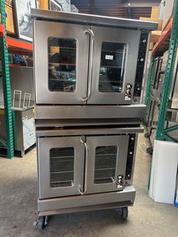Gas Convection Ovens Montague 2-115A(G) Bakery Depth Full Sheet 2 Speed Double Stack #5373