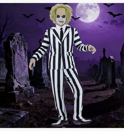 Beetlejuice Halloween costume set size small new 🎃