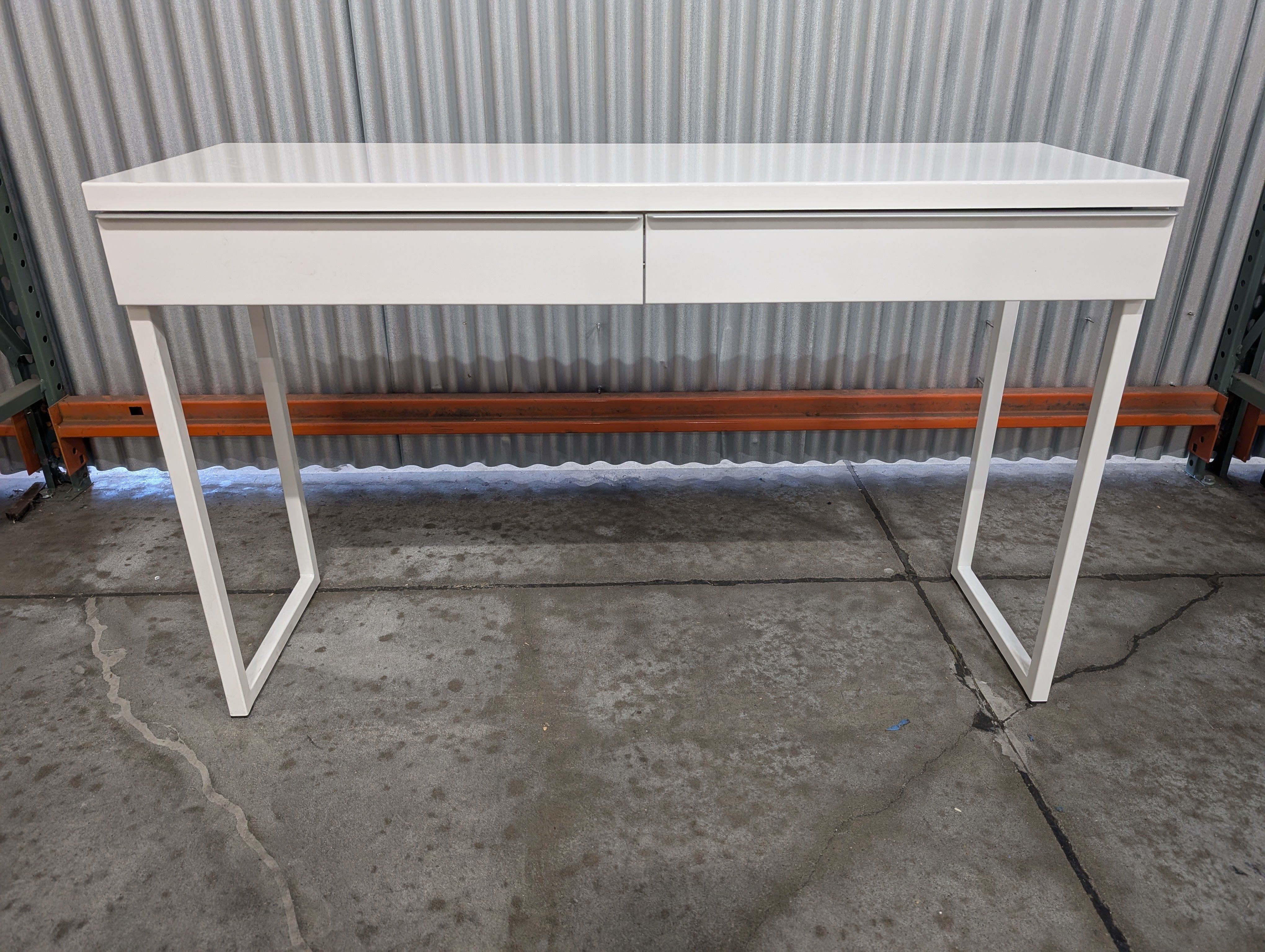 Contemporary White Console Table
