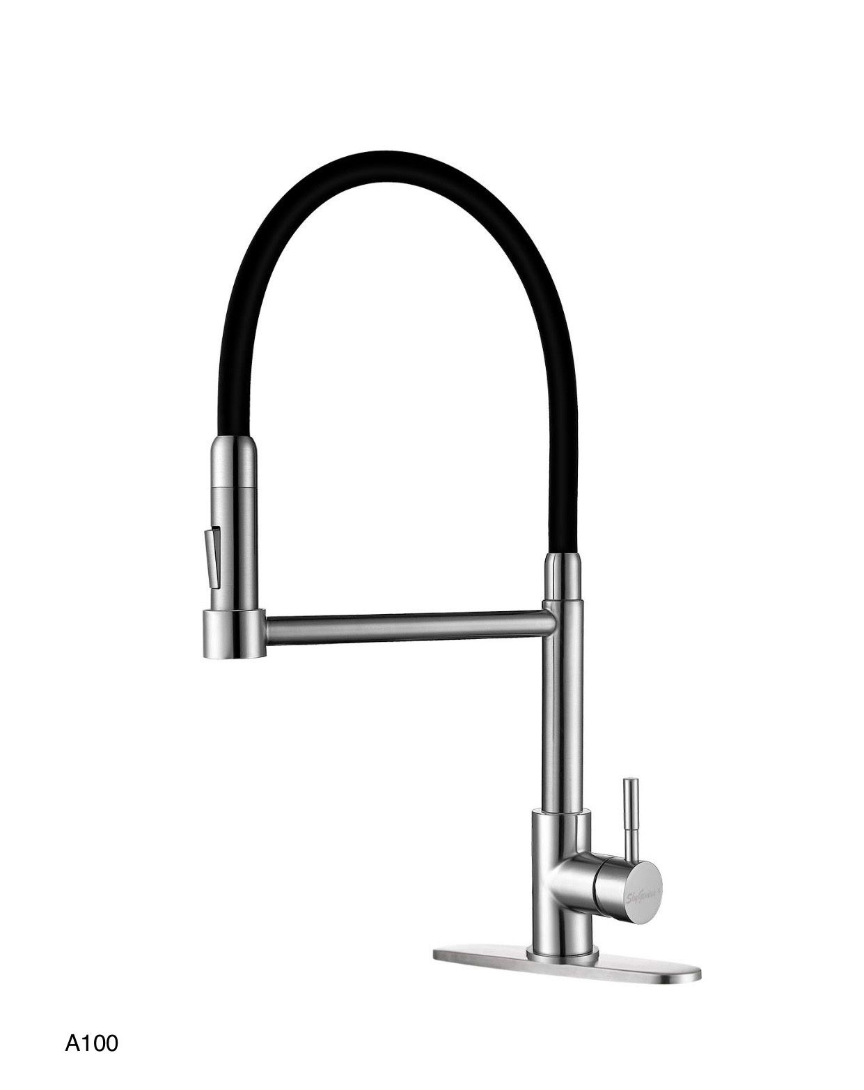 Modern Kitchen Faucet Single Pull Out Stainless Steel