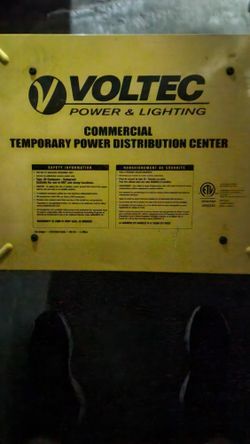 VOLTEC T-Box 6-T TEMPORARY POWER DISTRIBUTION BOX, 50A, 125/250V 60Hz, 4-wire