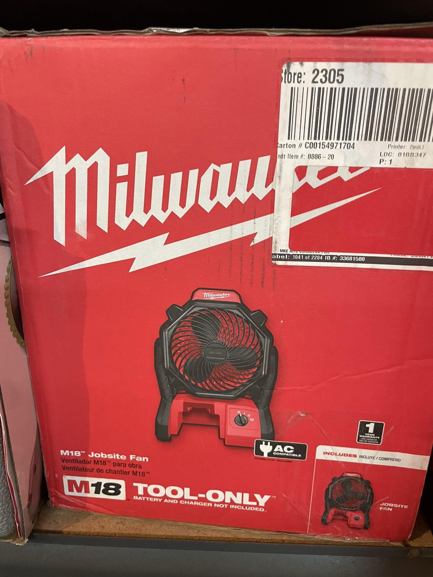 Milwaukee M18 Fan