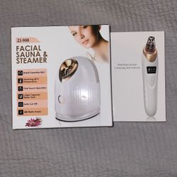 Facial Sauna And Steamer W/ Multifunctional Cleaning Instrument 