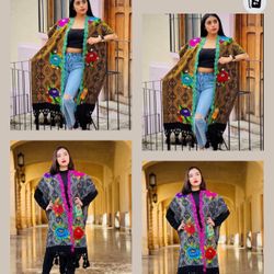 Embroidered Ponchos Artesano  -  Capas Bordadas Artesano