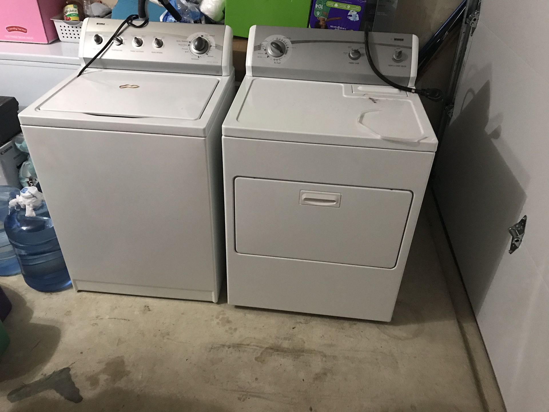 Kenmore Washer Dryer Set White