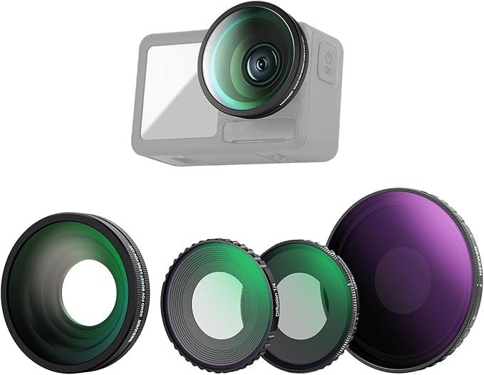 NEEWER 4 in 1 ND Filter & Lens Accessories Kit Compatible with DJI Osmo Action 5