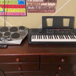 Electric Keyboard, Piano, And Electric Drums