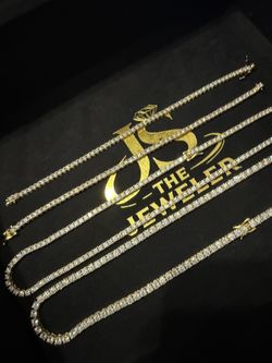 💎 PREMIUM TENNIS CHAINS & BRACELETS – ICED OUT 💎