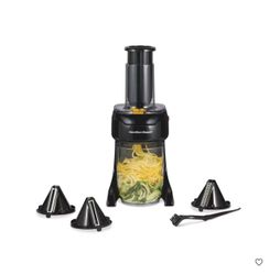 Hamilton Beach 3 in 1 Vegetable Spiralizer for Veggie Noodles, Zoodle Maker & Slicer With 3 cutting