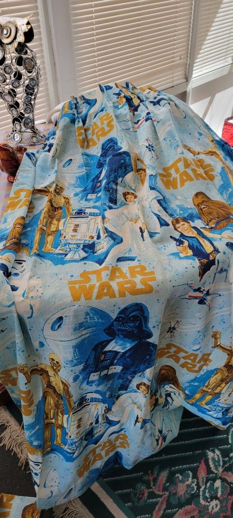 2 Vintage Star War Cutain Panels