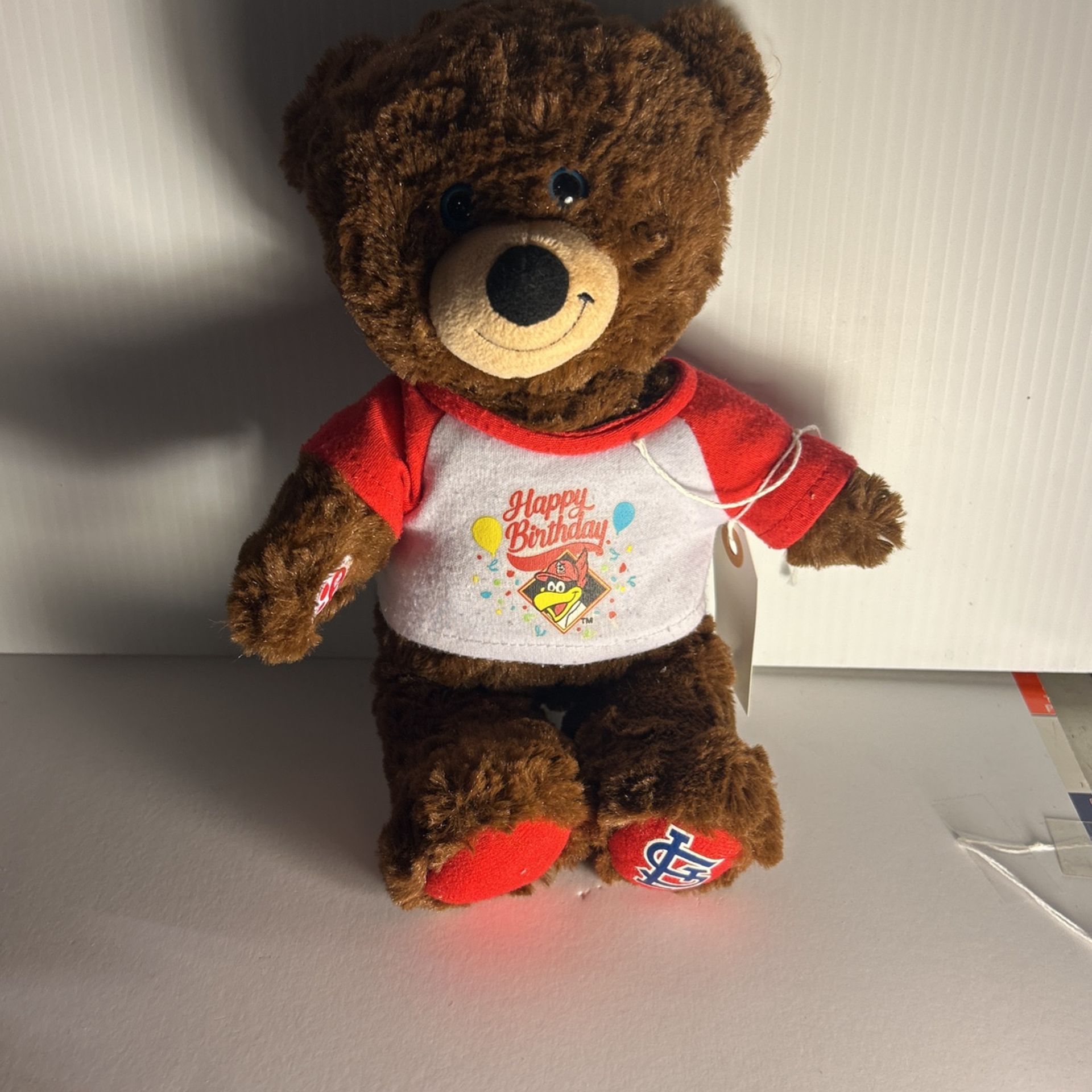 St. Louis Cardinals happy birthday Fred Bird teddy bear