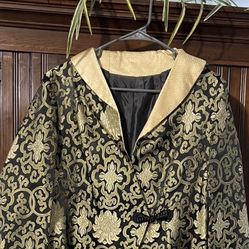 Vintage Silk Chinese Asian Style Jacket In Excellent Condition Size Medium 