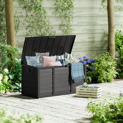 75 Gallon Storage Bin Outdoor Storage Box Outdoor Deck Box Brand New In The Box Three Colors Available Patio Storage Box Patio Deck Box Brand New