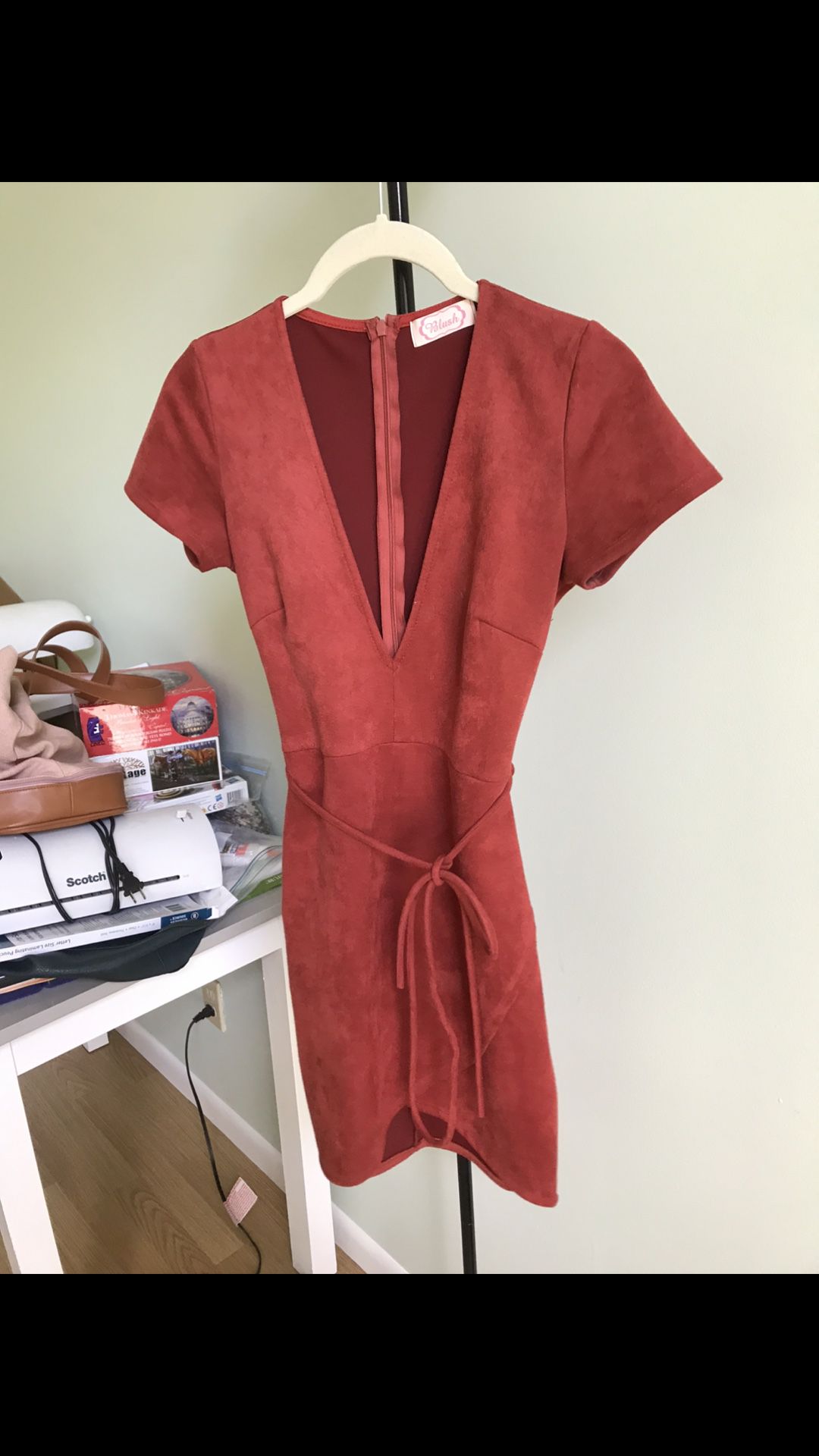 Red Suede dress