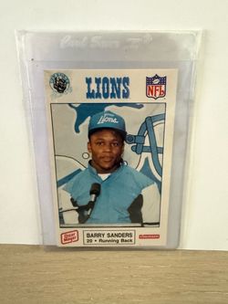Barry Sanders Detroit Lions NFL Trading Card
