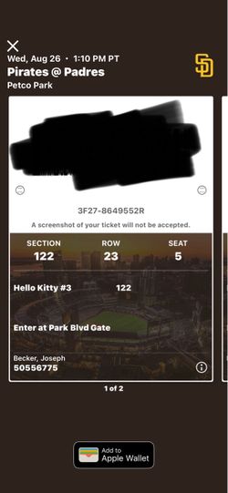 Padre v Pirate tickets