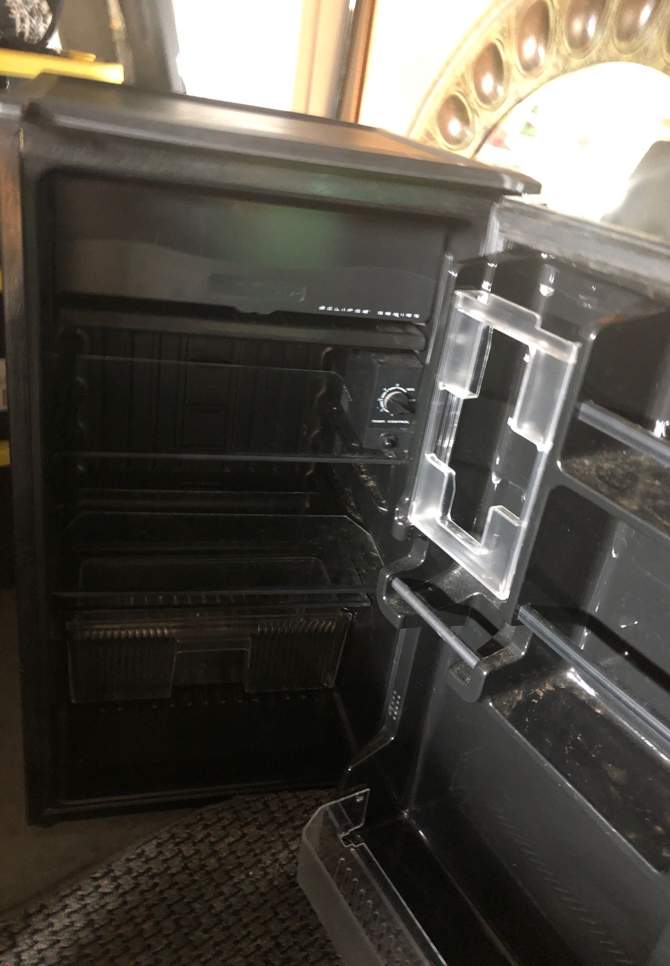 Slightly used Sanyo smaller type refrigerator. Great deal!