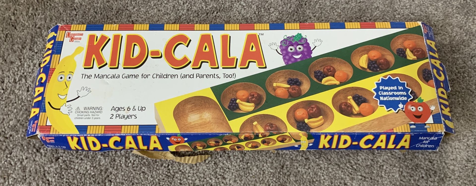 KID-CALA MANCALA FOR KIDS BOARD GAME WITH CERAMIC FRUIT PIECES