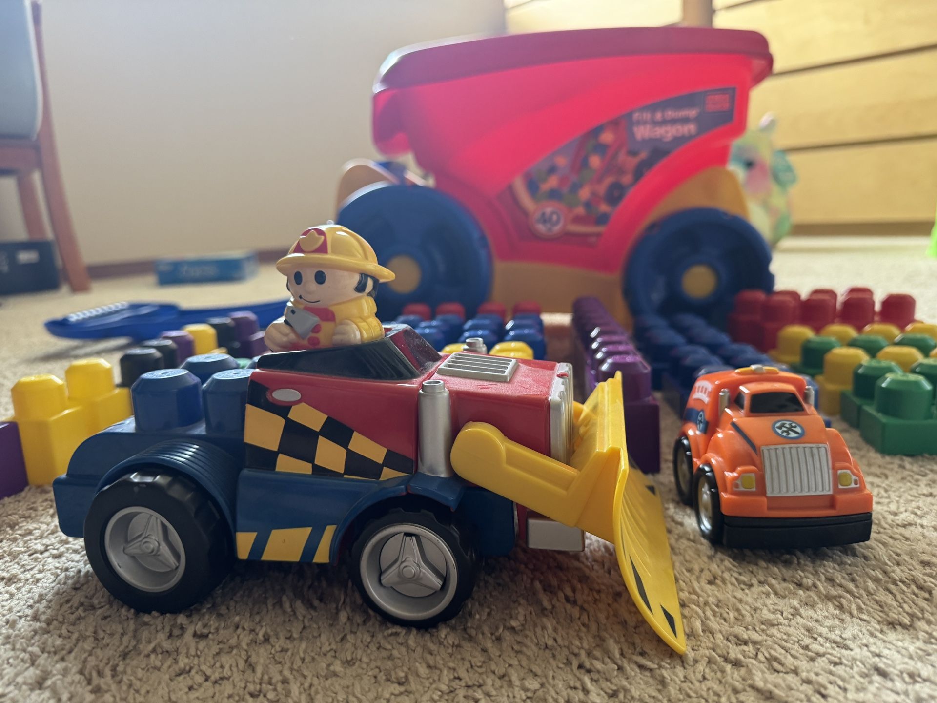 Mega Bloks Fill And Dump Wagon Original