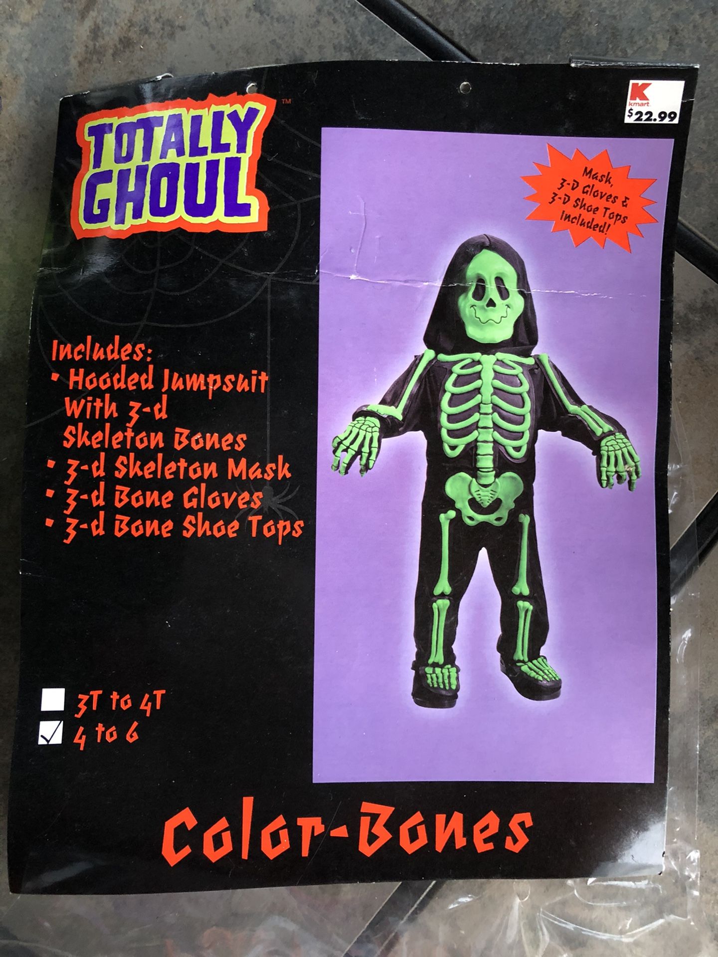 Kid’s Costume. Halloween. Bones.