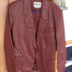 Men’s Leather Size 44 Regular Blazer Mint Condition