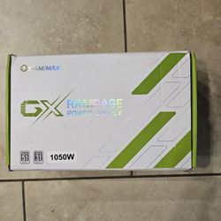 GAMEMAX Rampage Series 1050W PCIe 5.0 80 Plus Platinum Certified Fully Modular Power Supply, 135mm F.D.B Fan, 105°C Japanese Caps, 10 Year Warranty, G