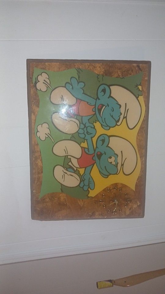 Vintage 1982 Smurf Clock