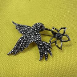 Vintage Marcasite Brooch 