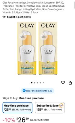 Olay Lightweight Sunscreen SPF 30