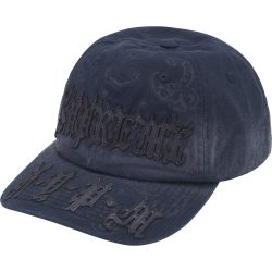 Supreme Appliqué Leather 5 Panel Hat Navy Color 
