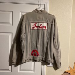 Size,XL, Levi’s Strauss Large Indian Patch On The Back Denim Jacket