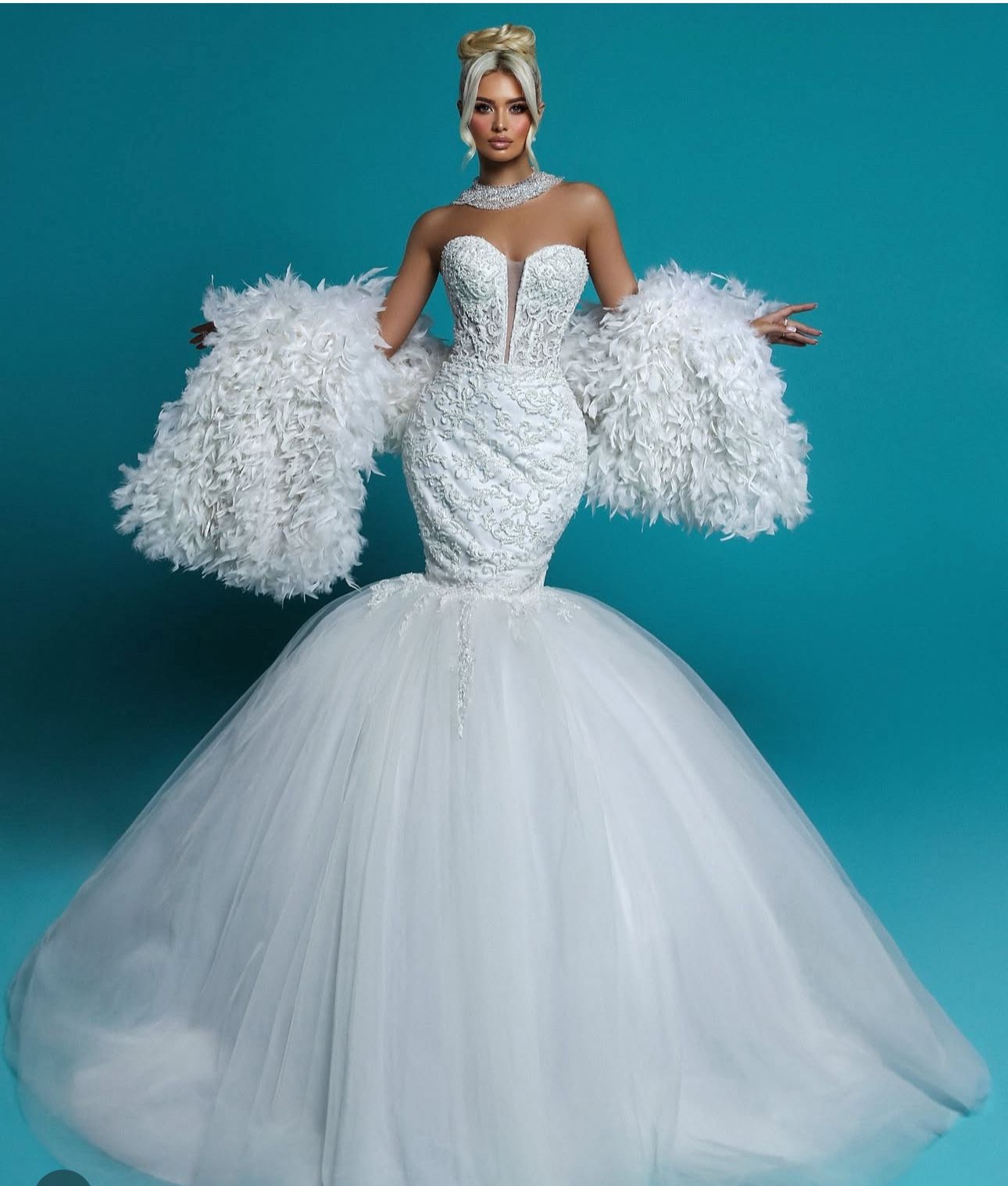 Luxury Mermaid Wedding Dress β Brand New β Size 4/6
