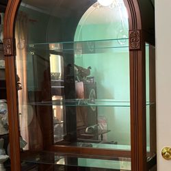 Wood/Glass Curio Cabinet
