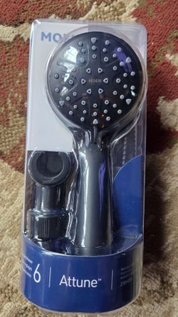 New Moen Attune six setting handheld shower in matte black
